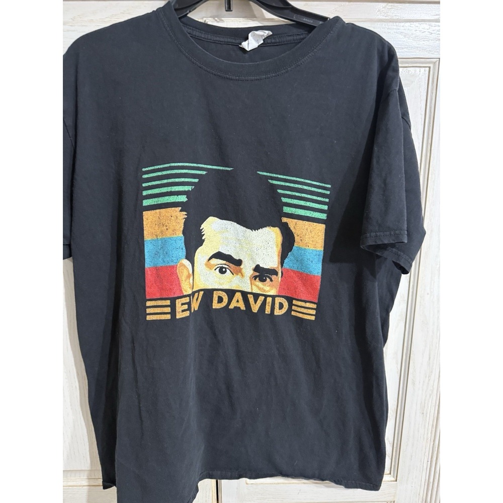 Schitts Creek "EW DAVID" Graphic T Shirt Mens Womens Unisex Black Tee XL